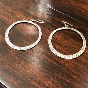 Silpada Large Silver Circle Earrings